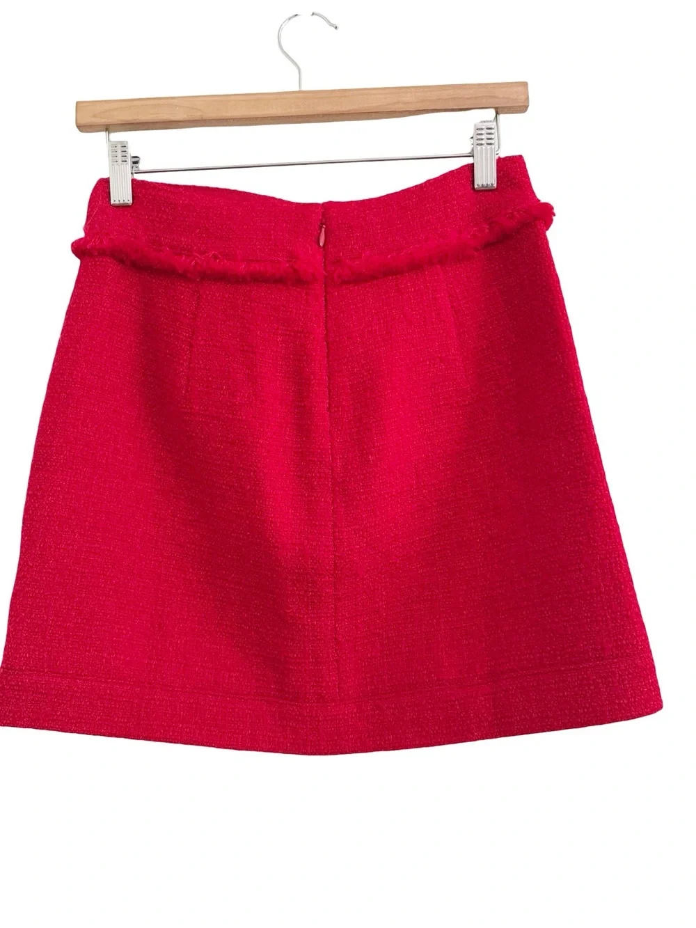 J. Crew Patch Pocket Mini Skirt in Tweed Festival Red 00